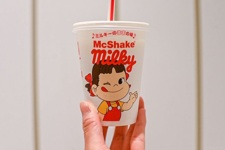 史上初コラボ!ミルキー×マックシェイク®、予想以上の再現度 “ままの味” に心打たれる…の画像