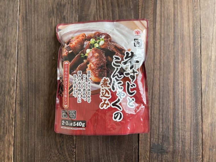 業務スーパー牛すじとこんにゃくの煮込みのパッケージ