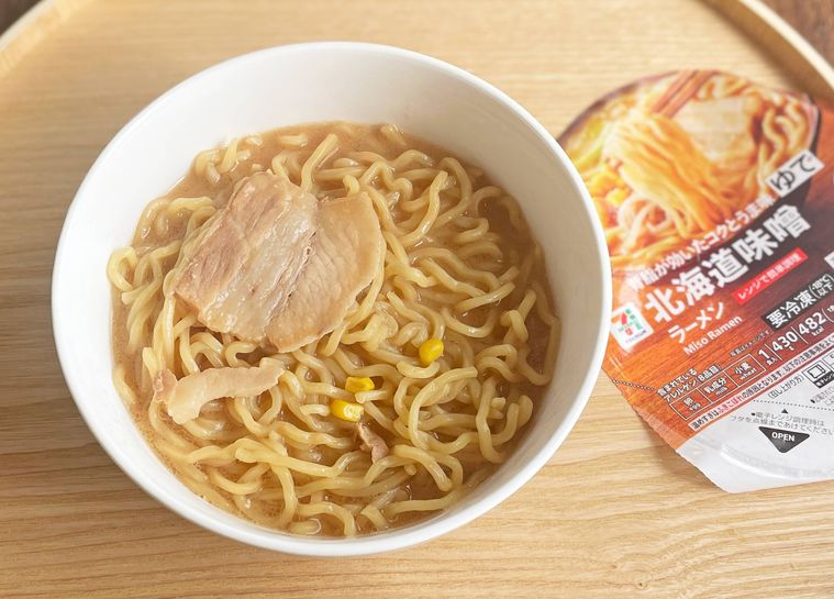 北海道味噌ラーメンの調理例