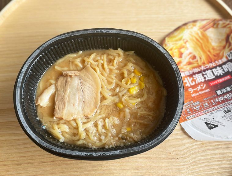 北海道味噌ラーメンの調理例