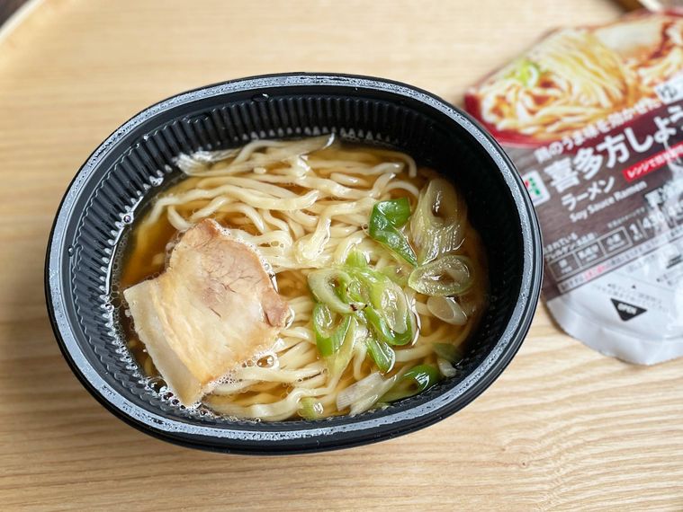 喜多方しょうゆラーメンの調理例