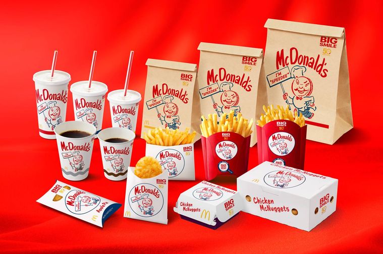 マクドナルドのパケが “アメリカンヴィンテージ” に。50周年記念で「スピーディー 」と出会えるの画像