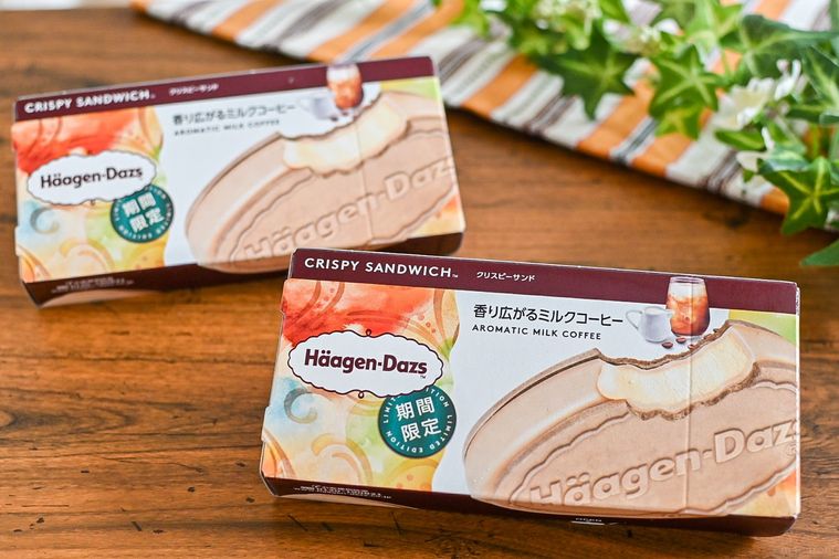 発売前の実食レポ!ハーゲンダッツ新作「クリスピーサンド 香り広がるミルクコーヒー」が上品な味すぎる【365日アイス女子】の画像