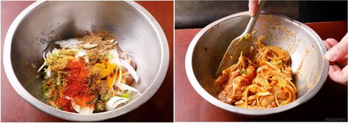 材料を合わせる様子