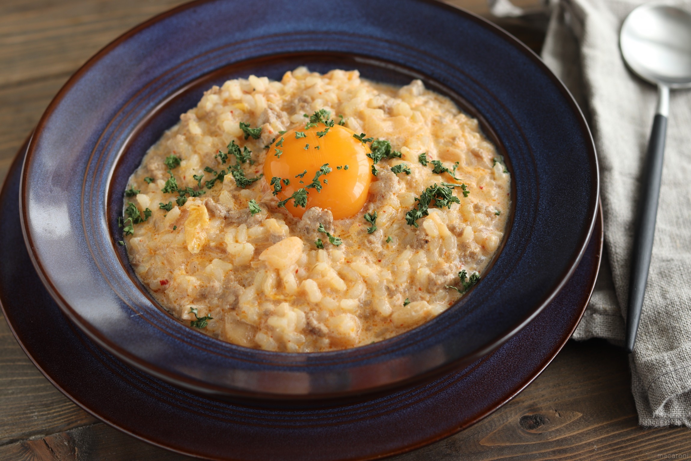 15分でコク旨 キムチーズクリーミーリゾット Ol仕事めし Macaroni