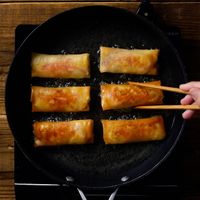 【作り方】お好み焼き風春巻き