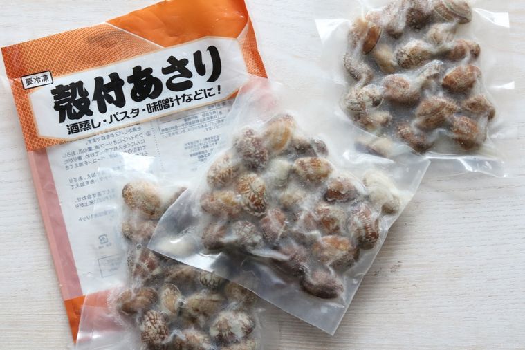 業務スーパーのむきあさりのパッケージ