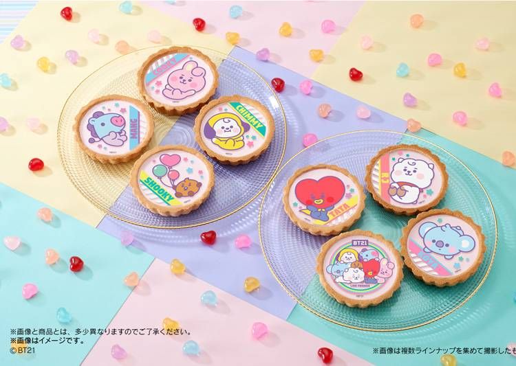 ファミマ限定 Bt21 のいちごタルト登場 8種類から選べるかわいいイラストフィルム Macaroni