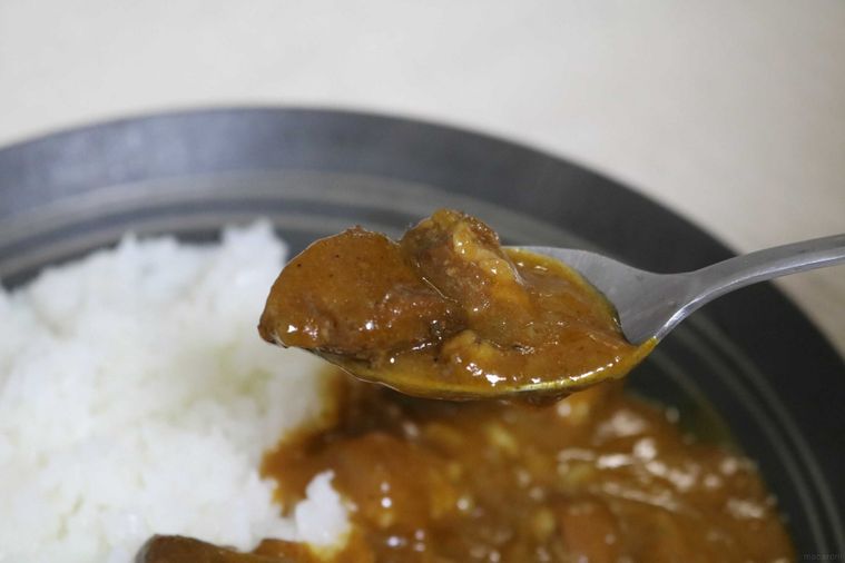 カレーをすくっているスプーン