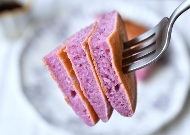 カルディの紫芋パンケーキミックスで作る!秋の簡単おうちスイーツの画像