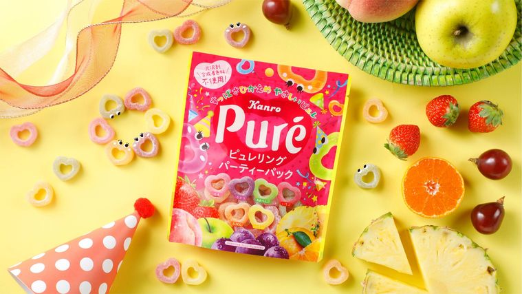 ピュレリングから大容量アソートパックが登場。6種のフルーツ味が入った「ピュレリング パーティーパック」の画像