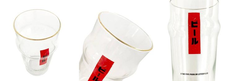 タイポグラフィー使用のマグカップとグラスが新登場!レトロなビールグラスもの画像