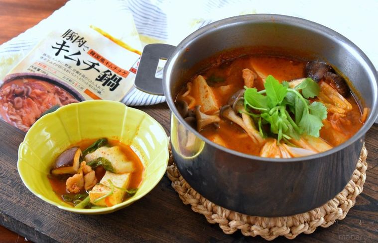 カルディで見つけた優秀鍋つゆ!「豚肉でキムチ鍋」で作る濃厚コク旨キムチチゲの画像