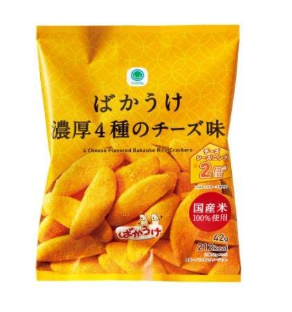 「 ファミマル ばかうけ 濃厚4種のチーズ味」のパッケージ