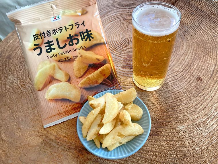 セブンイレブン 皮付きポテト うましお味