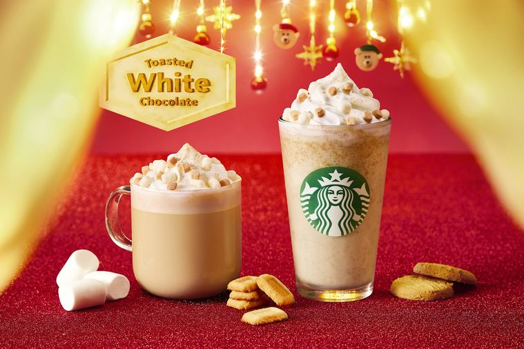 スタバ新作「トーステッドホワイトチョコレートフラペチーノ」は香ばしいホワイトチョコが贅沢。11月24日から発売!の画像