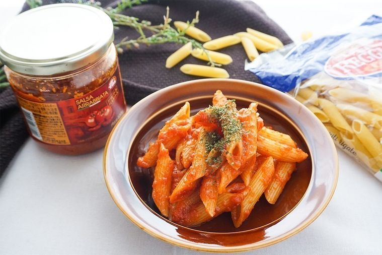 業務スーパーのペンネで作ったアラビアータ