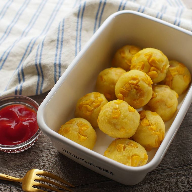 保存容器に入ったコロコロポテトボール