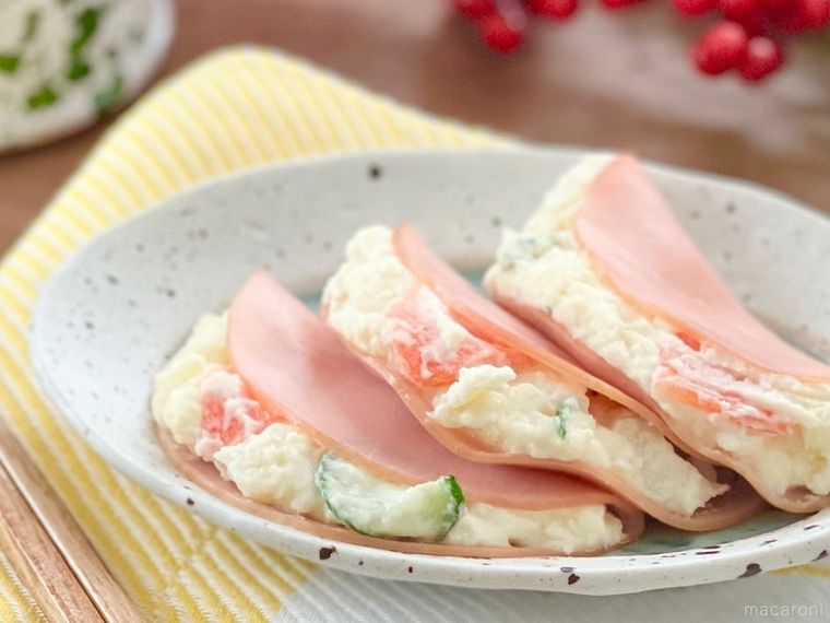 Twitterで約30万いいね!ポテトサラダを作りやすくするための時短テク、ヒントはハム…?の画像