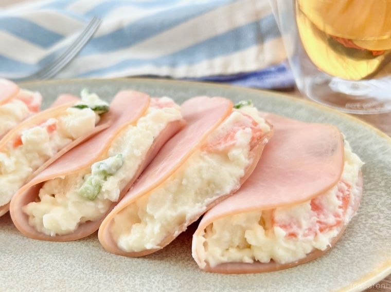 Twitterで約30万いいね!ポテトサラダを作りやすくするための時短テク、ヒントはハム…?の画像