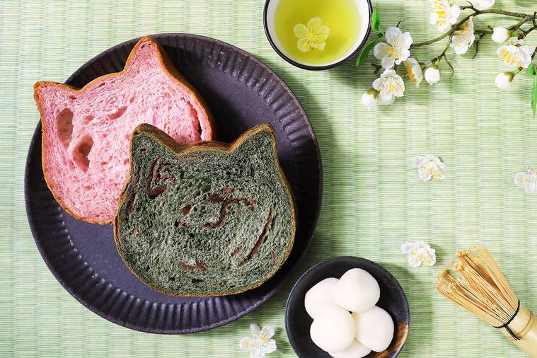 ねこねこ食パンに「さくらもち&よもぎあん」フレーバー登場!オンライン限定で購入できるの画像