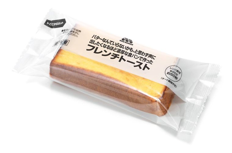 パッケージに入った「バターなんていらないかも、と思わず声に出したくなるほど濃厚な食パンで作った『フレンチトースト』」