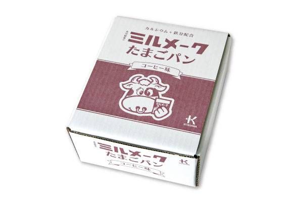 「北川製菓のミルメークたまごパン コーヒー味」のパッケージ