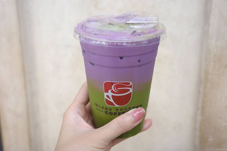 紫と緑のドリンク