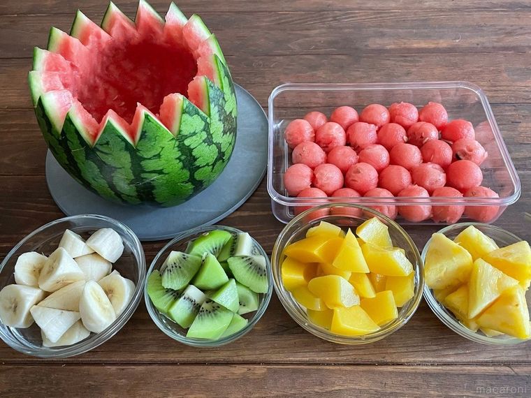 かわいくてインパクト大 スイカのフルーツポンチの作り方 2ページ目 Macaroni