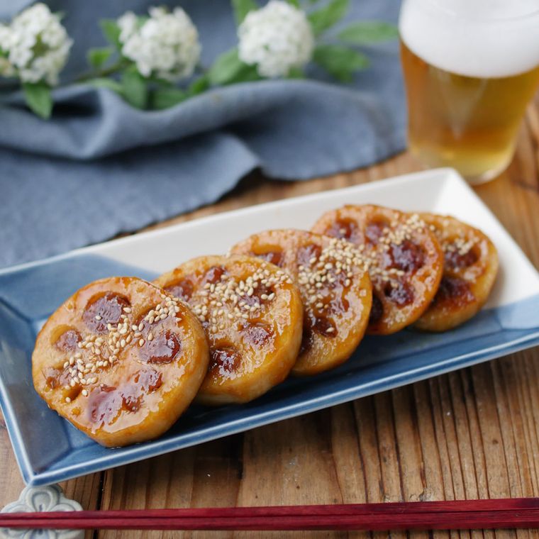 れんこんの肉詰め