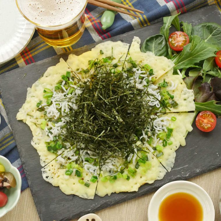 しらすとねぎのパリパリチーズせんべい