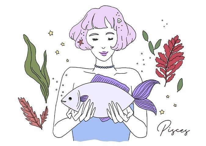 魚座のイラスト