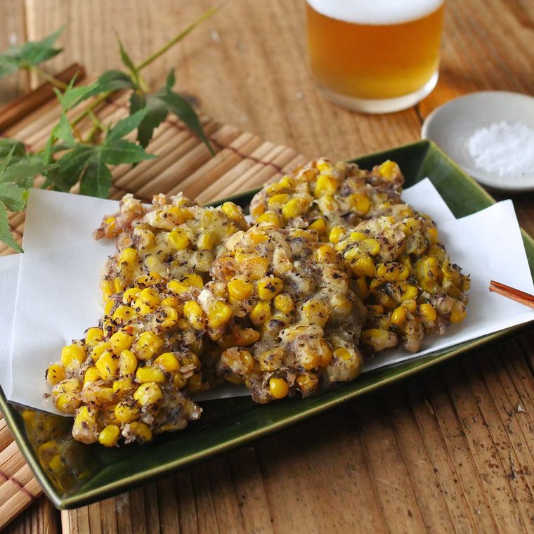 5位 とうもろこしの天ぷら15票