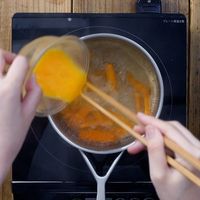 【作り方】にんじんのかき玉味噌汁