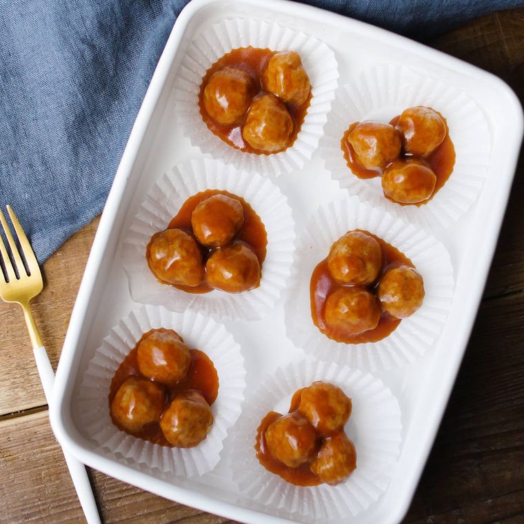 保存容器に入った簡単ミートボール