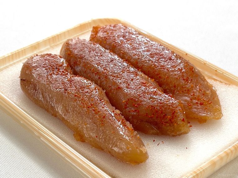 トレーに盛られた明太子