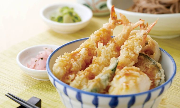 天丼が置かれている