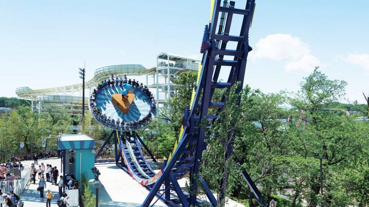 よみうりランドのアトラクションの様子