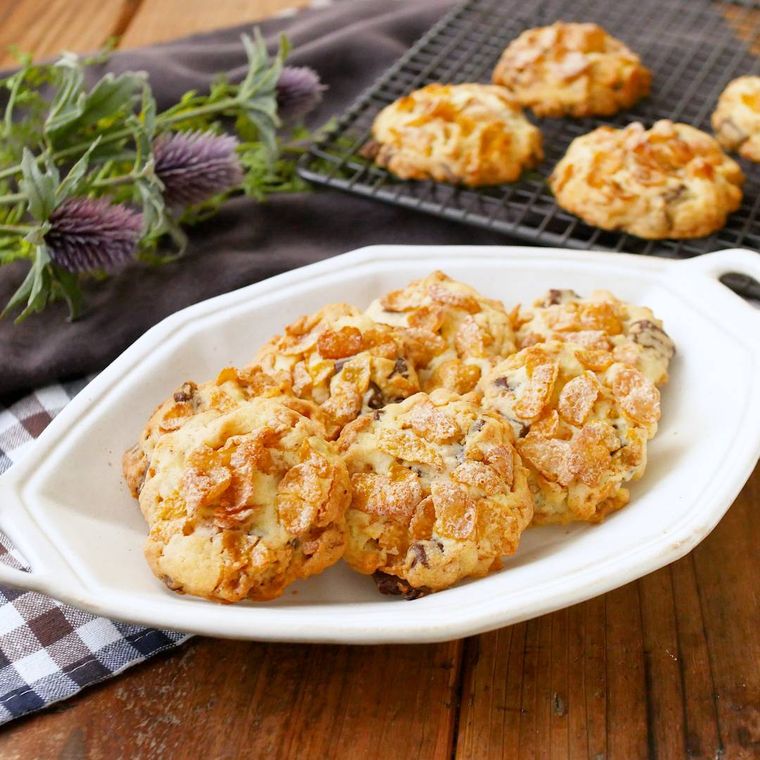 コーンフレークが入ったクッキー