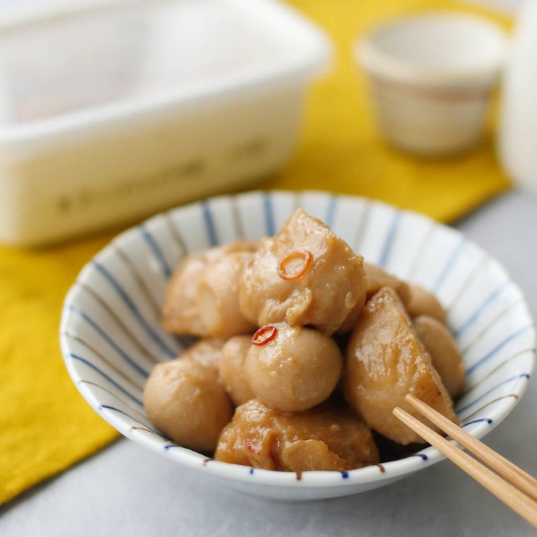 3. 里芋とうずら卵のピリ辛煮