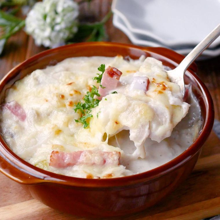 5. 里芋と玉ねぎのグラタン