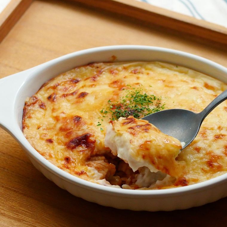 電子レンジとトースターで作る簡単クリームドリア