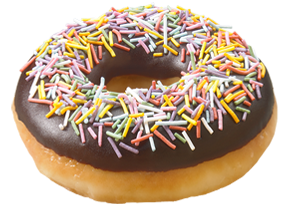 チョコ スプリンクルのドーナツ