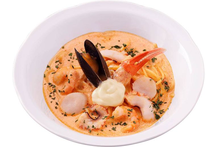 洋麺屋五右衛門の地中海風 カニと海老と帆立のトマトクリームスープのイメージ