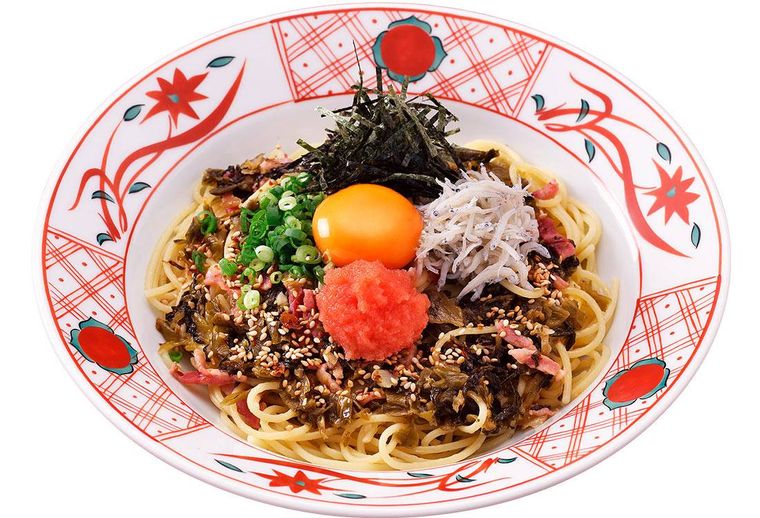 洋麺屋五右衛門の明太子と辛子高菜の博多風のイメージ