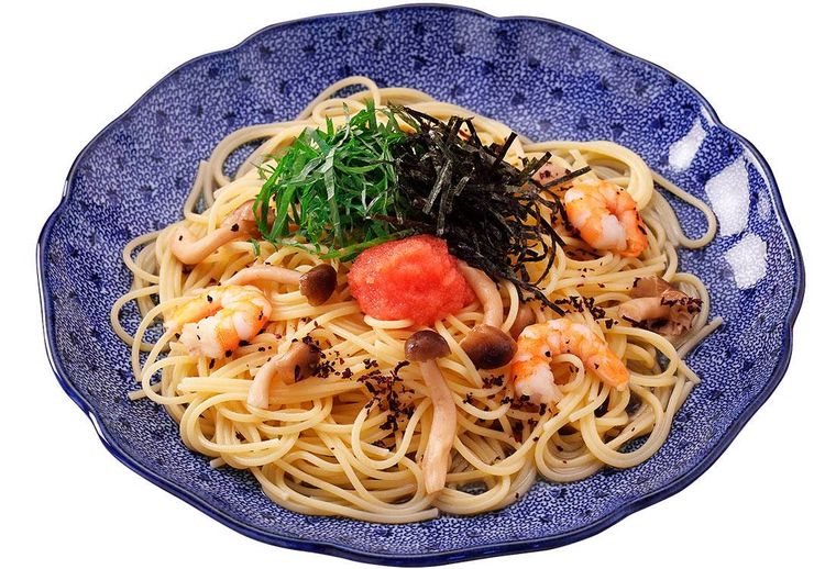洋麺屋五右衛門の明太子と海老としめじの青じそ風味のイメージ