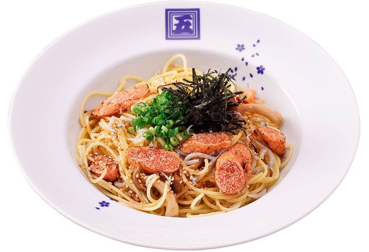 洋麺屋五右衛門の焼きたらこと釜揚げしらすのだし仕立てのイメージ