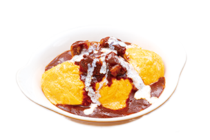 ふわとろ卵のビーフシチューオムライス