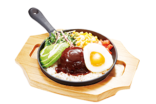 煮込みハンバーグのガーデンロコモコ