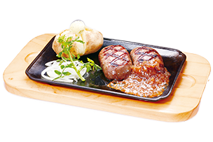 直火焼き粗挽きビーフ100大俵ハンバーグステーキ